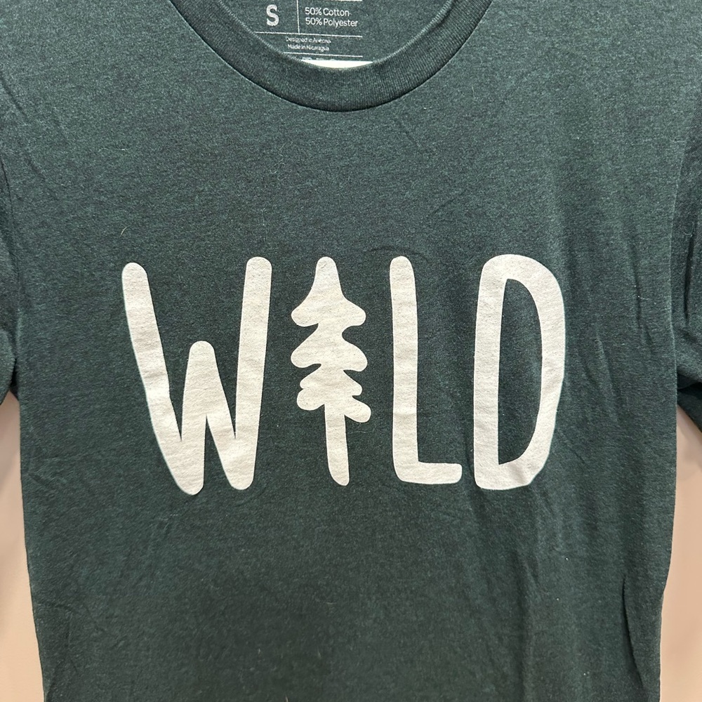 Green 'WILD' Graphic T-Shirt